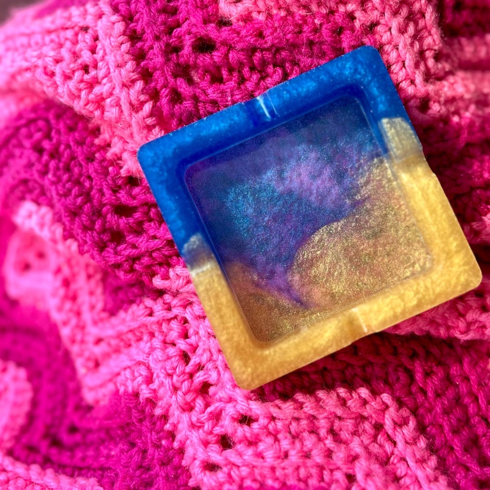 Blue & Yellow Handmade Resin Ashtray